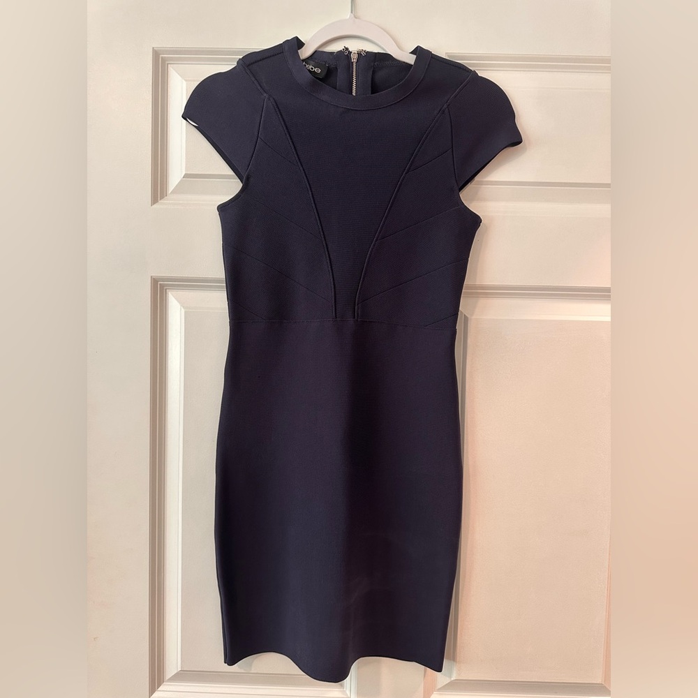 NWT Bebe Navy bodycon Blue Dress